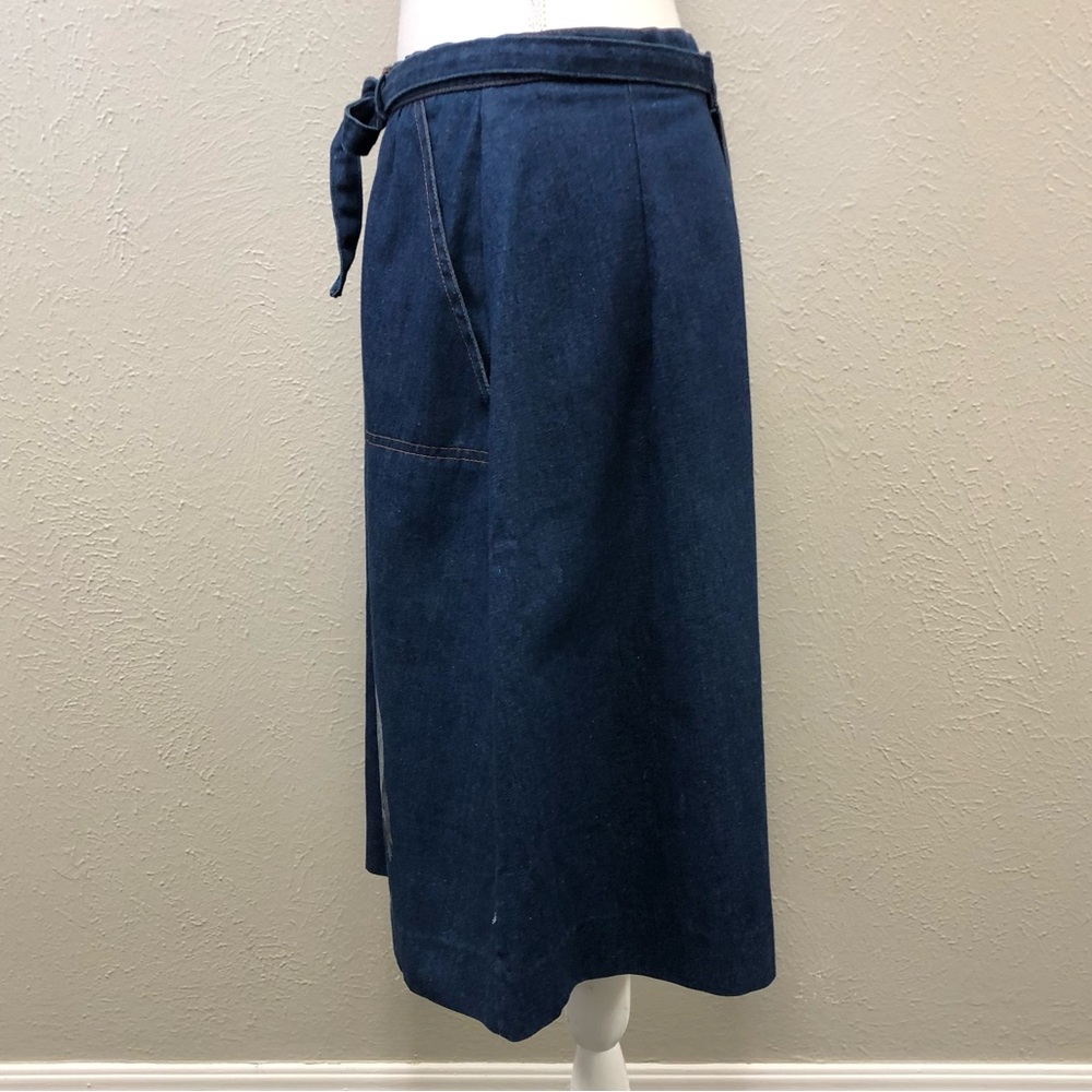 EUC Vintage Hamilton of Texas western style painted denim wrap skirt - Small - Picture 3 of 9